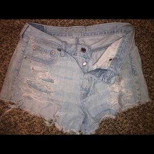 High rise denim festival shorts